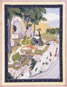 Rama und Sita mit Lakshman, um 1800 von Indian School