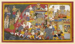 Ravana bereitet sich auf die Schlacht vor; Rama berät sich mit Vibhishana über feindliche Kommandanten von Indian School