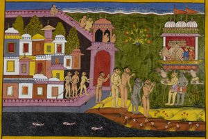 Ravana sucht Bali und erfährt, dass er am südlichen Ozean ist von Indian School