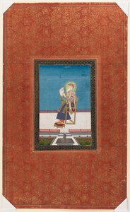 Shah Jahan mit einem Falken, 1875-1900 von Indian School