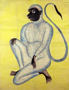 Der Affengott Hanuman, Kalighat, Kalkutta, um 1870 von Indian School