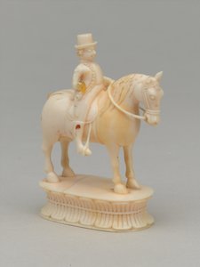 Weißer Springer, Schachfigur, Indien, ca. 1820