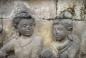 Detail der Außenansicht, 778-850 n. Chr. von Indonesian