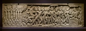 Der Bogenschießtest. Indonesien, Java, Boroduru. Ende des 19. Jahrhunderts