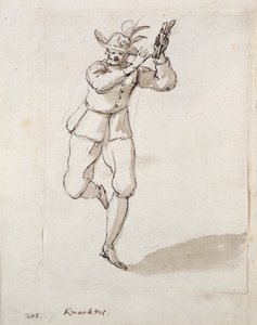 Ein Mann mit Klappern und Glocken von Inigo Jones