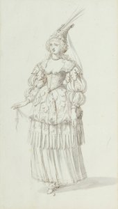 Chloris: alternative Skizze für Henrietta Maria, um 1631 von Inigo Jones