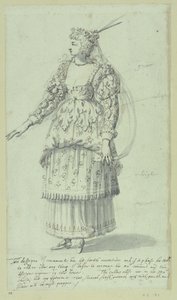 Chloris: Endskizze für Henrietta Maria, ca. 1631 von Inigo Jones