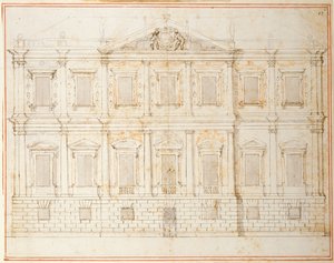 Erhebung des vorletzten Entwurfs für das Banketthaus, Whitehall, ca. 1619