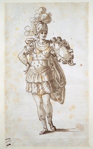 Ritter oder Knappe mit einem Schild von Inigo Jones