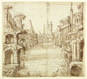 Das gefallene Haus der Ritterlichkeit, ca. 1610 von Inigo Jones