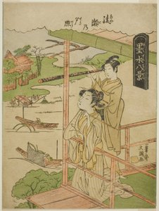 Ayase no Yusho, aus der Serie "Bokusui Hakkei" von Ippitsusai Bunchō