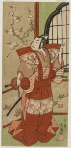 Onoe Kikugogo I als Izumi no Saburo im Ichimura Theater, 1769
