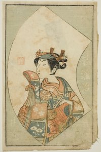 Der Schauspieler Arashi Hinaji, aus "Ein Bilderbuch der Bühnenfächer (Ehon butai ogi)"