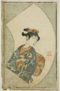 Der Schauspieler Onoe Matsusuke I, Seite aus "Ein Bilderbuch der Bühnenfächer (Ehon butai ogi)"