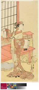 Der Schauspieler Segawa Kikunojo II, möglicherweise als Prinzessin Ayaori im Stück Ima o Sakari Suehiro Genji