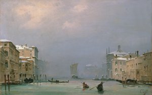 Großer Kanal mit Schnee und Eis, 1849