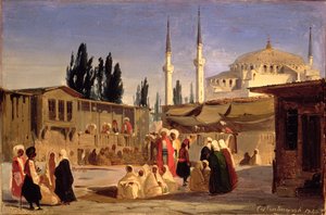 Der Sklavenbasar, Konstantinopel von Ippolito Caffi