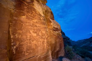 Im Nine Mile Canyon die Sandhill-Kranich-Petroglyphen-Stätte von Ira Block