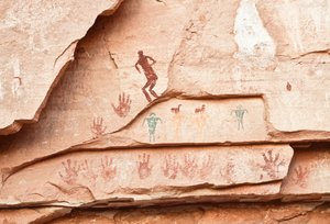 Felskunst der Anasazi und anderer pueblo-bewohnender früherer Bewohner der Four Corners