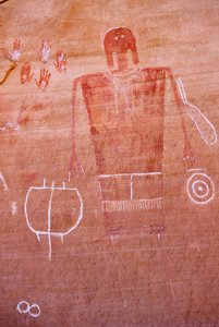 Felskunst der Anasazi und anderer pueblo-bewohnender Frühbewohner der Four Corners von Ira Block