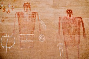 Felskunst der Anasazi und anderer pueblo-bewohnender Frühbewohner der Four Corners