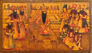 Detail eines Qajar-Kästchens