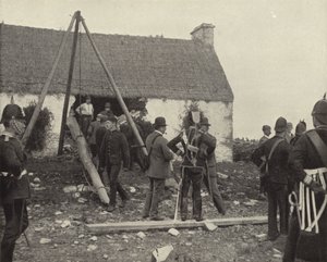 Zwangsräumungsszene von Irish Photographer