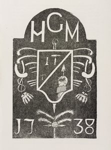 Abreibung eines Ecksteins mit freimaurerischen Symbolen, datiert 1738 von Irish School