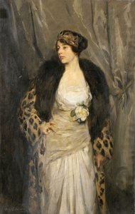 Gladys Wiles in einem Leopardenmantel (Der Leopardenmantel)