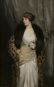 Gladys Wiles in einem Leopardenmantel (Der Leopardenmantel)