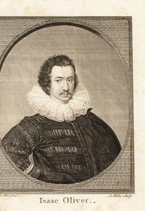 Porträt von Isaac Oliver oder Isaac Olivier, französisch-englischer Miniaturporträtmaler, ca. 1565-1617 von Isaac (after) Oliver
