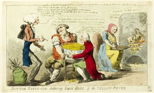 Dr. Sangrado befreit John Bull vom Gelbfieber