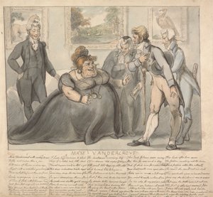 Frau Vandercrout und Freier von Isaac Cruikshank