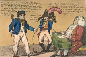 Nappy im Schlepptau, 1803 (handkolorierte Radierung)