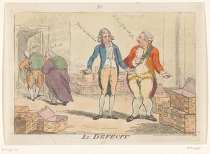 Spottdruck auf die französische Finanzkrise, 1788 von Isaac Cruikshank