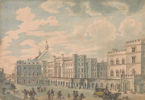 Ansicht der Häuser von Lords und Commons vom Old Palace Yard von Isaac Cruikshank