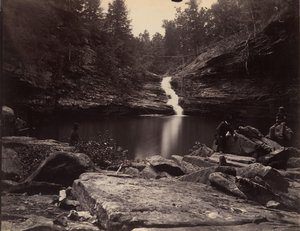 Lula-See und obere Wasserfälle am Rock Creek, nahe Lookout Mountain, Georgia, 1864-65