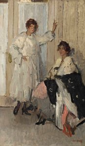 Die Schaufensterpuppen Ippy und Gertie bei Hirsch, Amsterdam, ca. 1915-17 von Isaac Israels