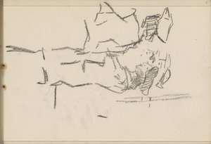 Vier Figuren mit Kopfbedeckungen, im Profil von Isaac Israels