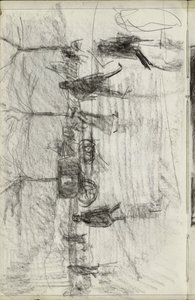 Wandelnde Figuren und ein Wagen von Isaac Israels