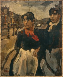 Zwei Mädchen an der Lijnbaansgracht