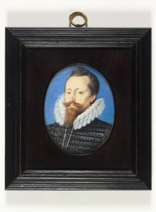 Ein Gentleman, vielleicht Edward Cecil, Viscount Wimbledon (Aquarell auf Pergament)