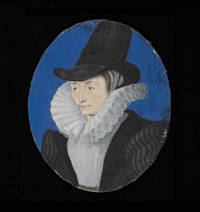 Porträtminiatur einer unbekannten Dame von Isaac Oliver