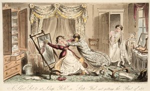 Ein kurzer Kampf im Longs Hotel oder Stop-Ford bekommt nicht das Beste davon, aus The English Spy, veröffentlicht 1824