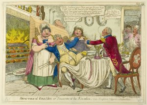 Schönheiten von Griechenland — oder — Luxus des Kremls. Siehe Brighton Vagaries. Ein Küchenstreich. von Isaac Robert Cruikshank