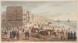 Charaktere auf dem Steyne, Brighton, aus The English Spy, veröffentlicht 1824 von Isaac Robert Cruikshank