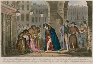 Eines dieser bedrückenden Ereignisse im Leben in London von Isaac Robert Cruikshank