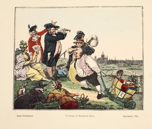Zeitvertreib auf Primrose Hill, 1791 von Isaac Robert Cruikshank