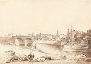 Brücke über den Irwell und Eingang nach Manchester von Isaac Shaw