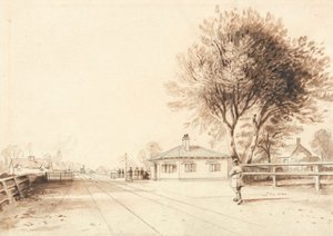 Ansicht auf der Linie der Liverpool und Manchester Eisenbahn von Isaac Shaw